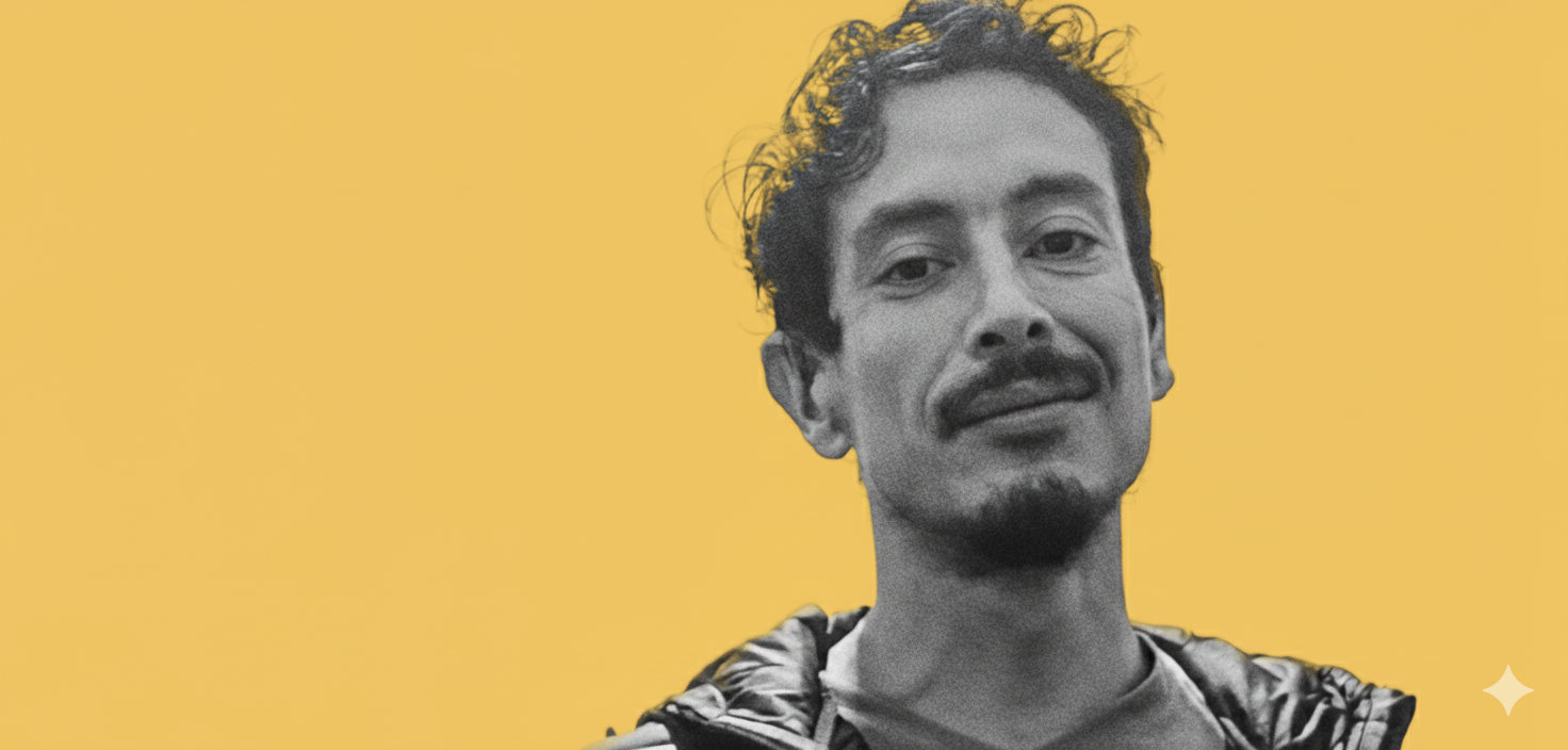 Retrato en blanco y negro de Marcelo Lemos